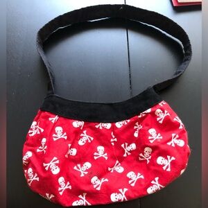 Red Skull and Crossbones Shoulder Bag